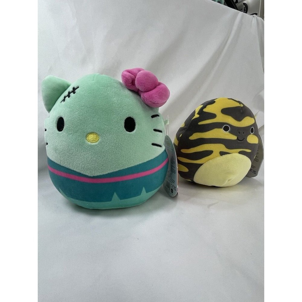 Squishmallows 2022 Halloween 7" Hello Kitty Frankenstein and Forest 4” Lot
